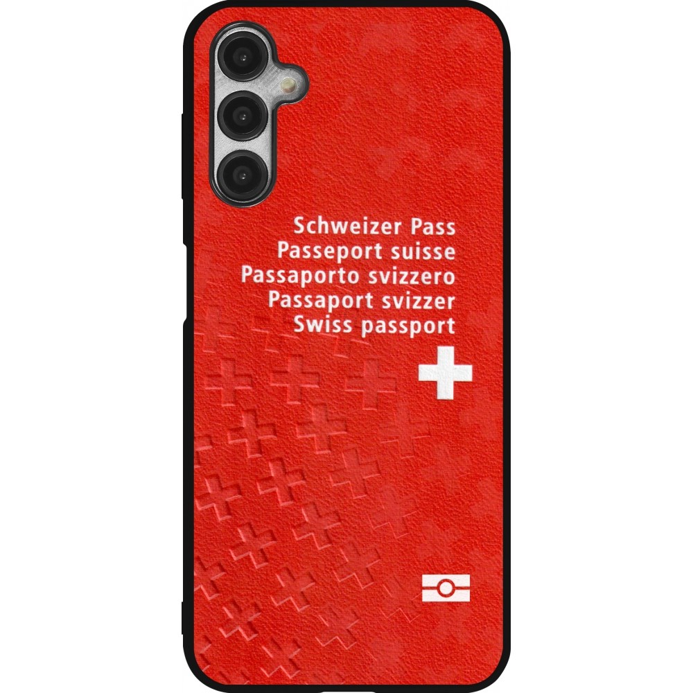 Samsung Galaxy A14 5G Case Hülle - Silikon schwarz Swiss Passport