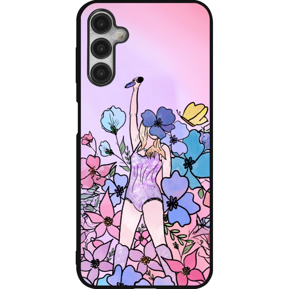 Samsung Galaxy A14 5G Case Hülle - Silikon schwarz Taylor Swift Sketch - Pink