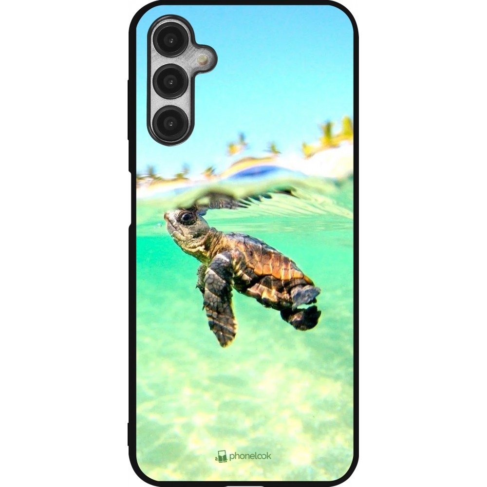 Samsung Galaxy A14 5G Case Hülle - Silikon schwarz Turtle Underwater