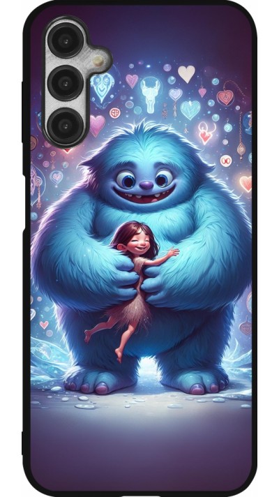 Coque Samsung Galaxy A14 5G - Silicone rigide noir Valentine 2024 Fluffy Love