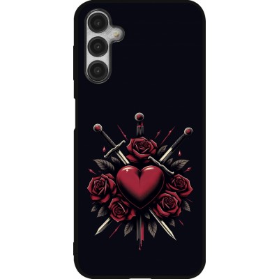 Samsung Galaxy A14 5G Case Hülle - Silikon schwarz Valentine 2024 gothic love