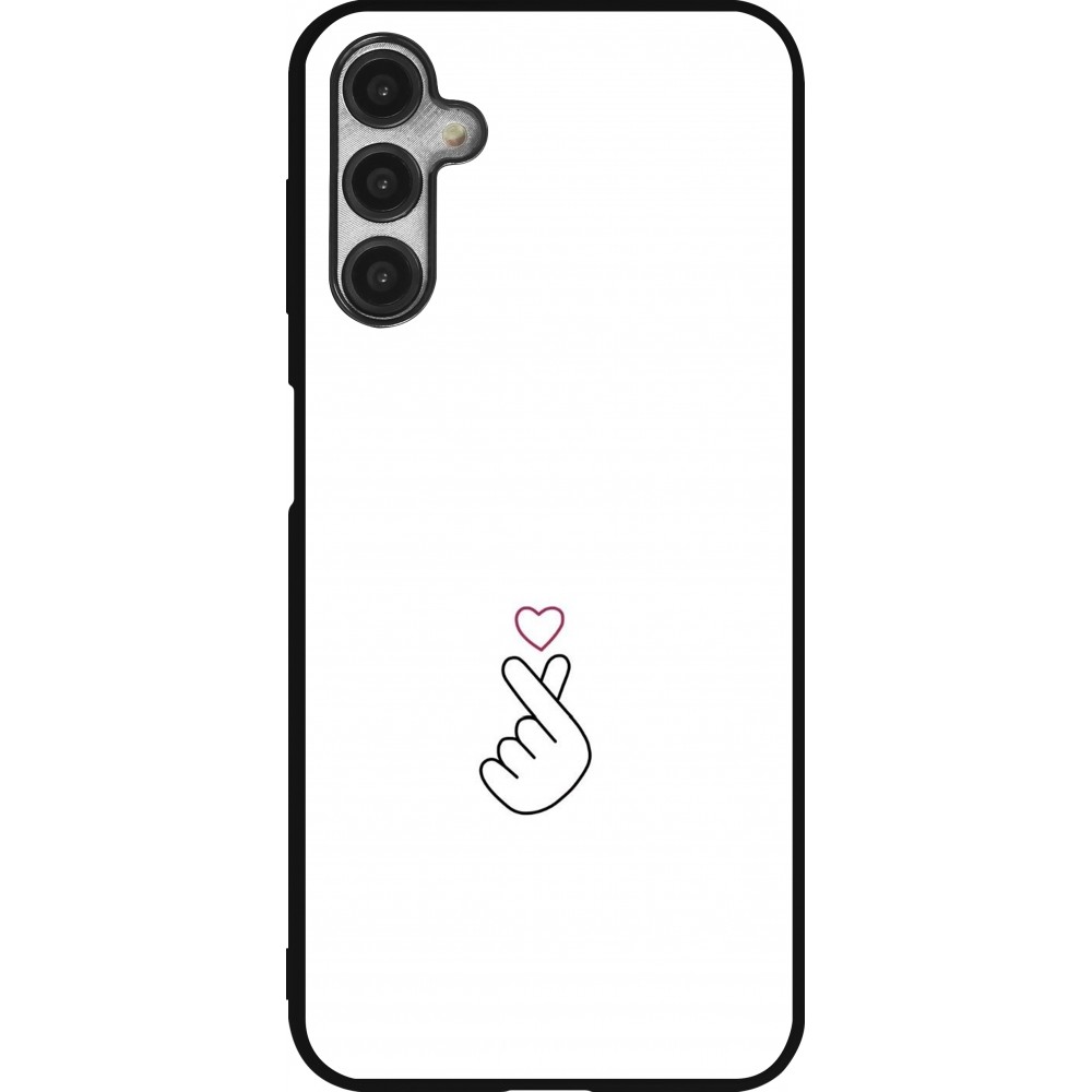 Samsung Galaxy A14 5G Case Hülle - Silikon schwarz Valentine 2024 heart by Millennials