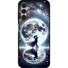 Coque Samsung Galaxy A14 5G - Silicone rigide noir Valentine 2024 Love under the moon