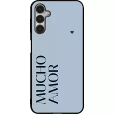 Coque Samsung Galaxy A14 5G - Silicone rigide noir Valentine 2024 mucho amor azul