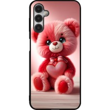 Coque Samsung Galaxy A14 5G - Silicone rigide noir Valentine 2024 Ourson rose