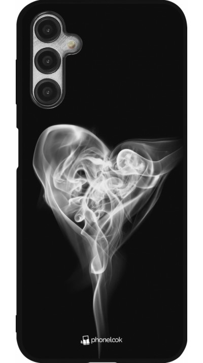 Coque Samsung Galaxy A14 5G - Silicone rigide noir Valentine 2022 Black Smoke