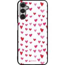 Samsung Galaxy A14 5G Case Hülle - Silikon schwarz Valentine 2022 Many pink hearts