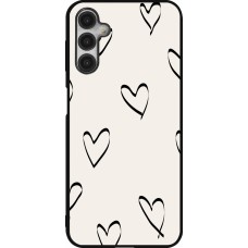 Samsung Galaxy A14 5G Case Hülle - Silikon schwarz Valentine 2023 minimalist hearts