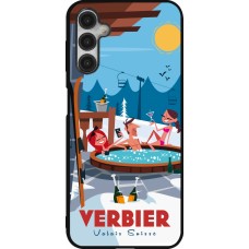 Samsung Galaxy A14 5G Case Hülle - Silikon schwarz Verbier Mountain Jacuzzi