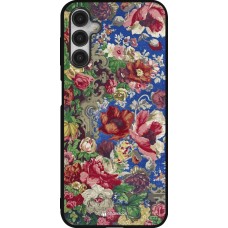 Samsung Galaxy A14 5G Case Hülle - Silikon schwarz Vintage Art Flowers