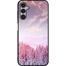 Samsung Galaxy A14 5G Case Hülle - Silikon schwarz Winter 22 Pink Forest