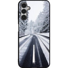 Samsung Galaxy A14 5G Case Hülle - Silikon schwarz Winter 22 Snowy Road