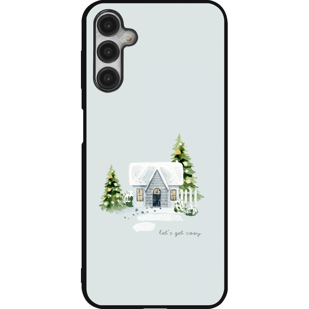 Coque Samsung Galaxy A14 5G - Silicone rigide noir Winter 25 Cosy House