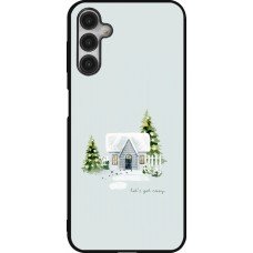 Coque Samsung Galaxy A14 5G - Silicone rigide noir Winter 25 Cosy House