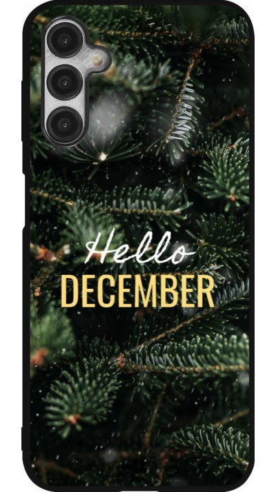 Coque Samsung Galaxy A14 5G - Silicone rigide noir Winter 25 Winter hello december