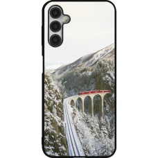 Coque Samsung Galaxy A14 5G - Silicone rigide noir Winter 25 Winter polar express