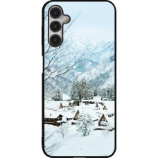 Coque Samsung Galaxy A14 5G - Silicone rigide noir Winter 25 Winter snowy landscape
