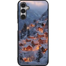 Coque Samsung Galaxy A14 5G - Silicone rigide noir Winter 25 Winter snowy village