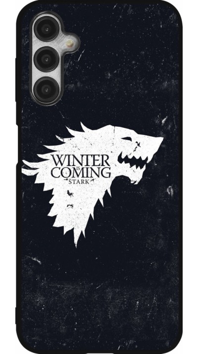 Coque Samsung Galaxy A14 5G - Silicone rigide noir Winter is coming Stark
