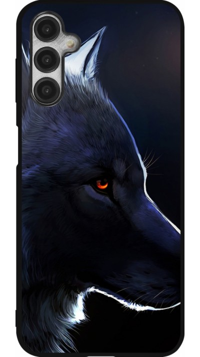 Coque Samsung Galaxy A14 5G - Silicone rigide noir Wolf Shape