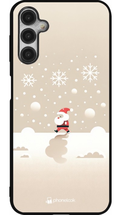 Coque Samsung Galaxy A14 5G - Silicone rigide noir Noël 2023 Minimalist Santa