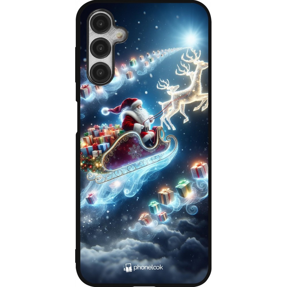 Samsung Galaxy A14 5G Case Hülle - Silikon schwarz Weihnachten 2023 Verzauberter Weihnachtsmann