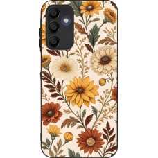 Samsung Galaxy A15 Case Hülle - Silikon schwarz Autumn 25 Flower pattern