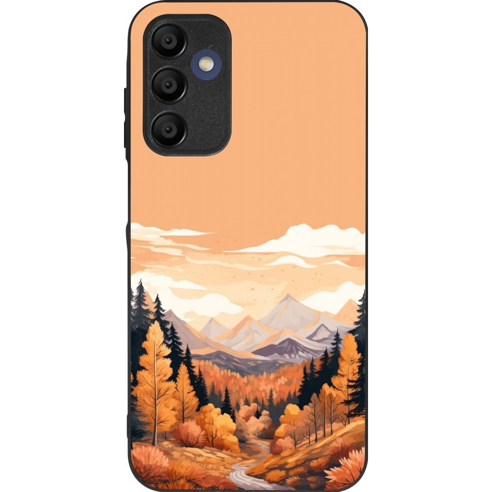 Samsung Galaxy A15 Case Hülle - Silikon schwarz Autumn 25 Mountains