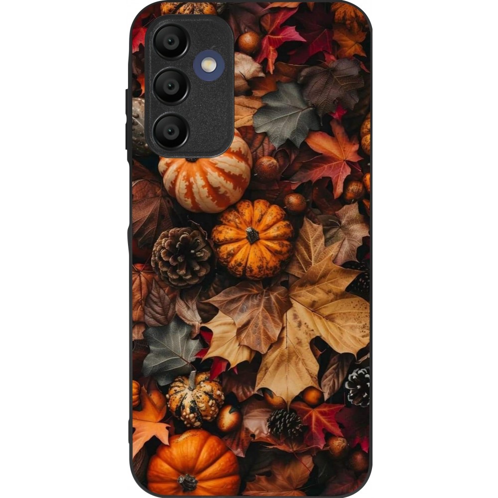 Samsung Galaxy A15 Case Hülle - Silikon schwarz Autumn 25 Pumpkin