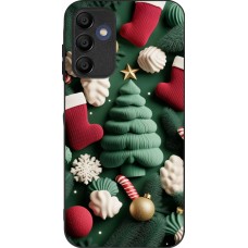Coque Samsung Galaxy A15 - Silicone rigide noir Christmas 25 Christmas textiles