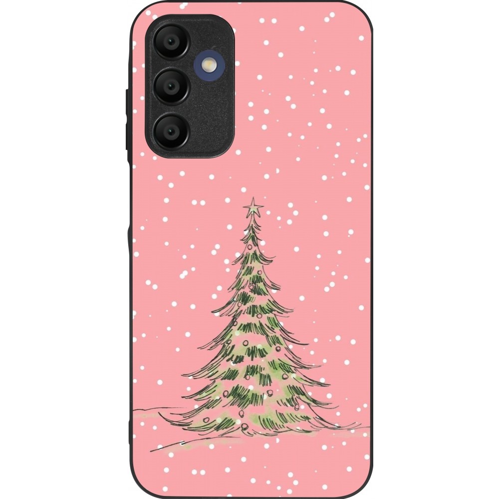 Coque Samsung Galaxy A15 - Silicone rigide noir Christmas 25 Pink Tree