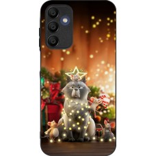 Coque Samsung Galaxy A15 - Silicone rigide noir Christmas 25 Xmas Cat