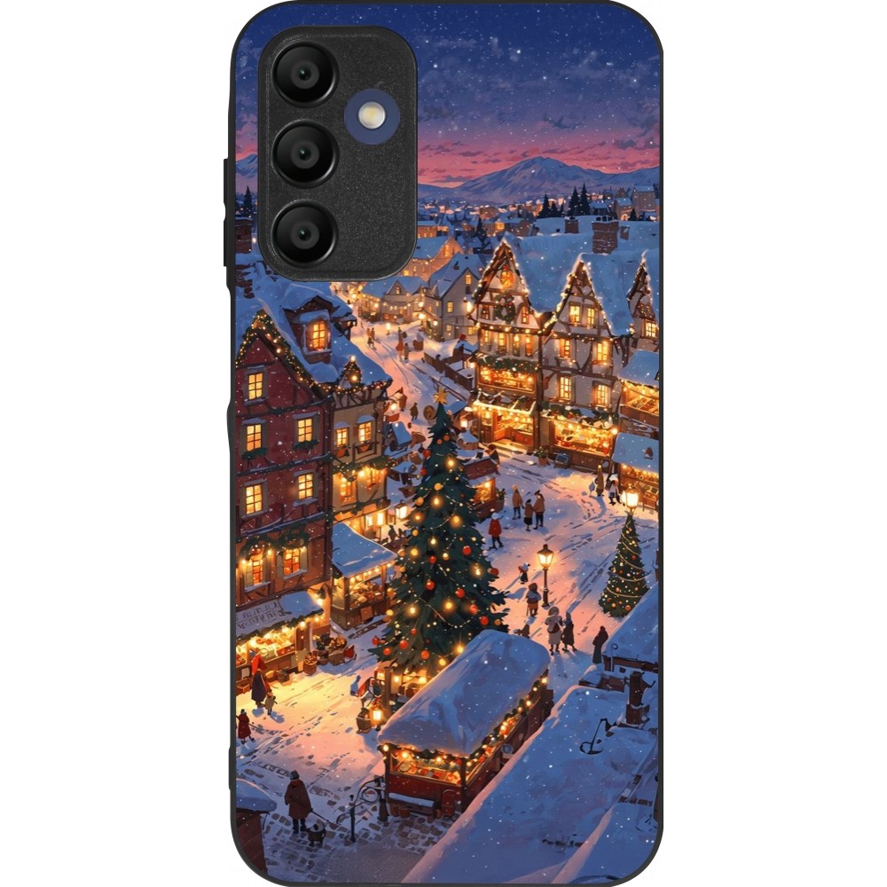 Coque Samsung Galaxy A15 - Silicone rigide noir Christmas 25 Xmas Village