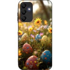 Coque Samsung Galaxy A15 - Silicone rigide noir Easter 2026 Decorated eggs