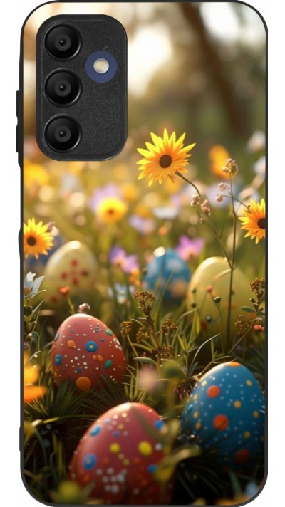 Coque Samsung Galaxy A15 - Silicone rigide noir Easter 2026 Decorated eggs