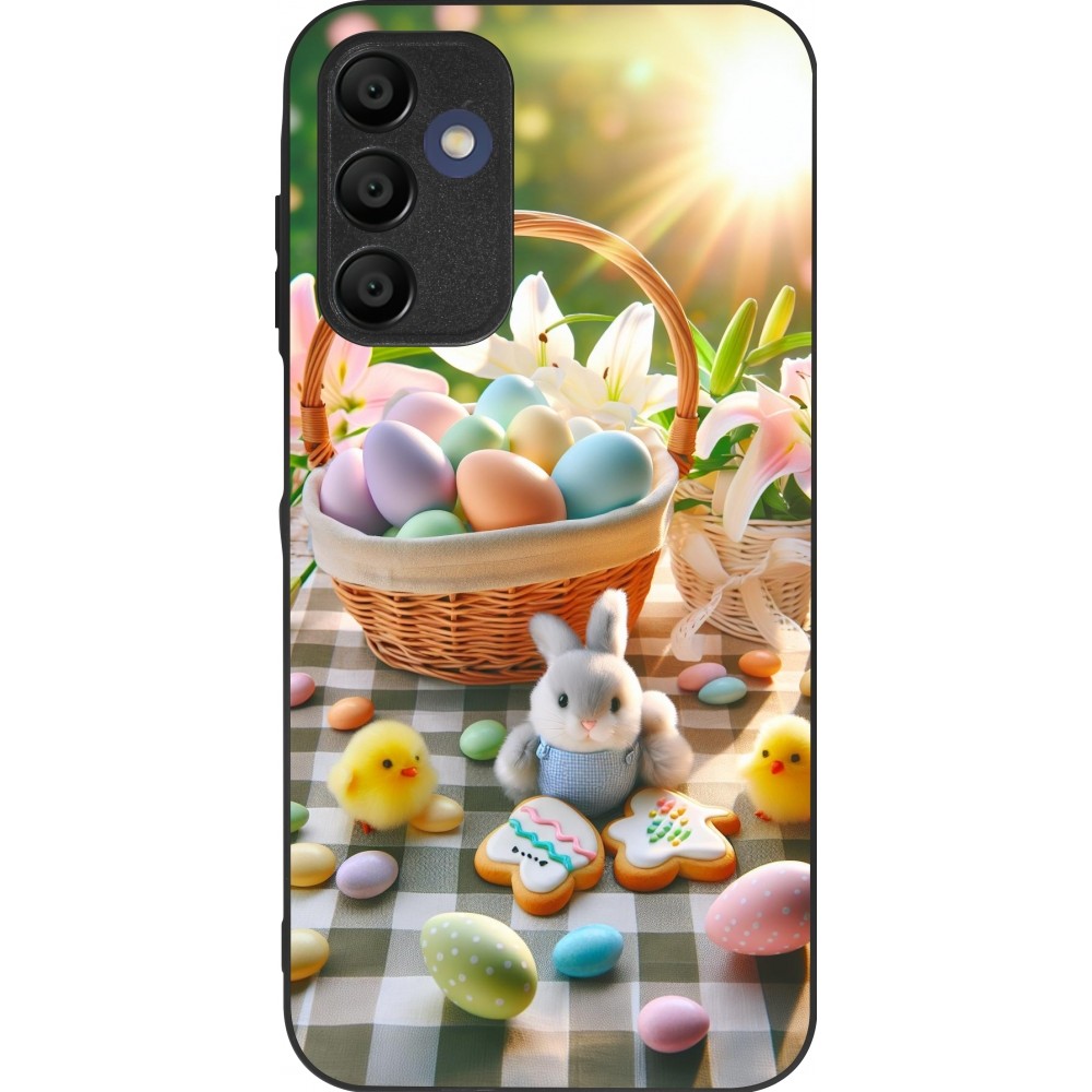 Samsung Galaxy A15 Case Hülle - Silikon schwarz Ostern 2025 Osterkorb