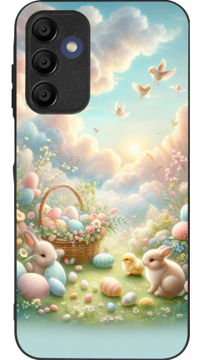 Coque Samsung Galaxy A15 - Silicone rigide noir Easter 2025 Pastel Pâques