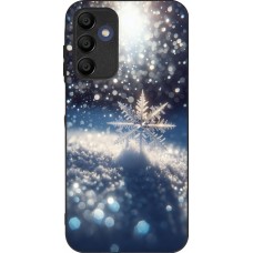 Samsung Galaxy A15 Case Hülle - Silikon schwarz Schneeflocke Solar Glanz