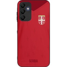 Coque Samsung Galaxy A15 - Silicone rigide noir Maillot de football Serbie 2022 personnalisable