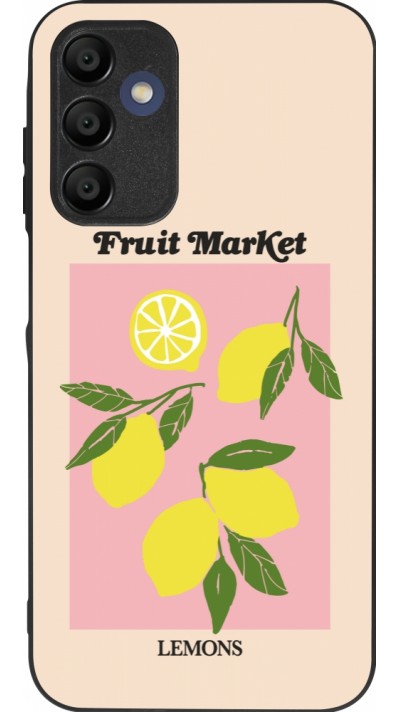 Samsung Galaxy A15 Case Hülle - Silikon schwarz Fruit market lemons 2026
