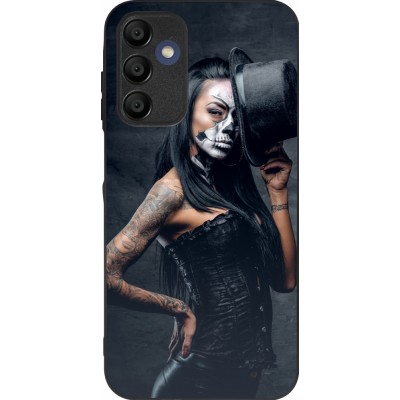 Samsung Galaxy A15 Case Hülle - Silikon schwarz Halloween 22 Tattooed Girl