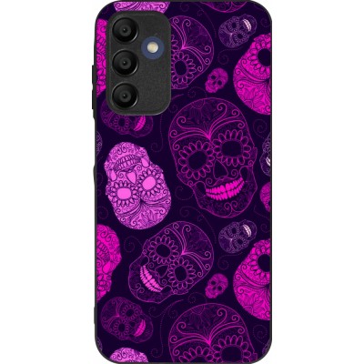 Coque Samsung Galaxy A15 - Silicone rigide noir Halloween 2023 pink skulls