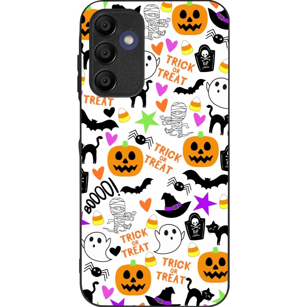 Samsung Galaxy A15 Case Hülle - Silikon schwarz Halloween 2024 trick or treat