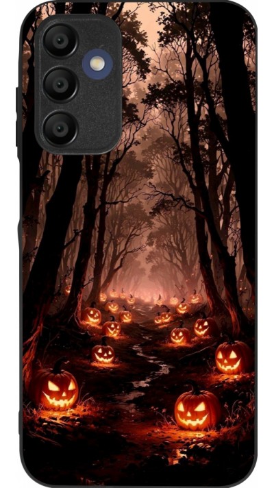 Samsung Galaxy A15 Case Hülle - Silikon schwarz Halloween 2025 Road of Terrifying Pumpkins