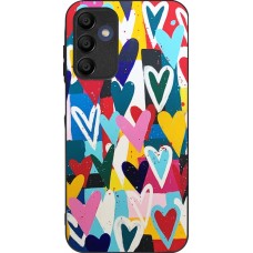 Coque Samsung Galaxy A15 - Silicone rigide noir Joyful Hearts