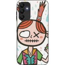 Coque Samsung Galaxy A15 - Silicone rigide noir Little Girl Sketch