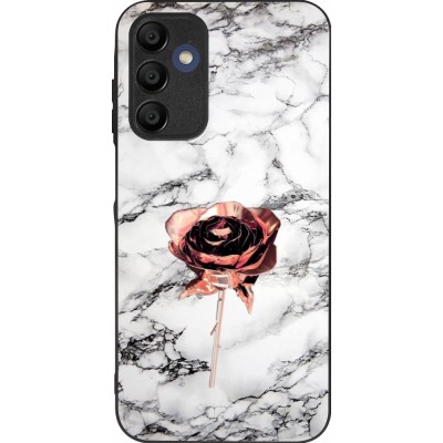 Samsung Galaxy A15 Case Hülle - Silikon schwarz Marble Rose Gold