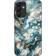 Coque Samsung Galaxy A15 - Silicone rigide noir Marbre Vert Bleu Doré