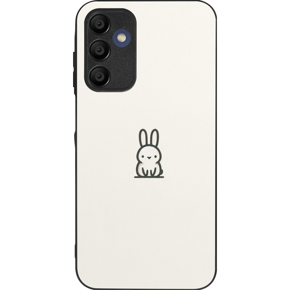 Coque Samsung Galaxy A15 - Silicone rigide noir Minimal bunny cutie
