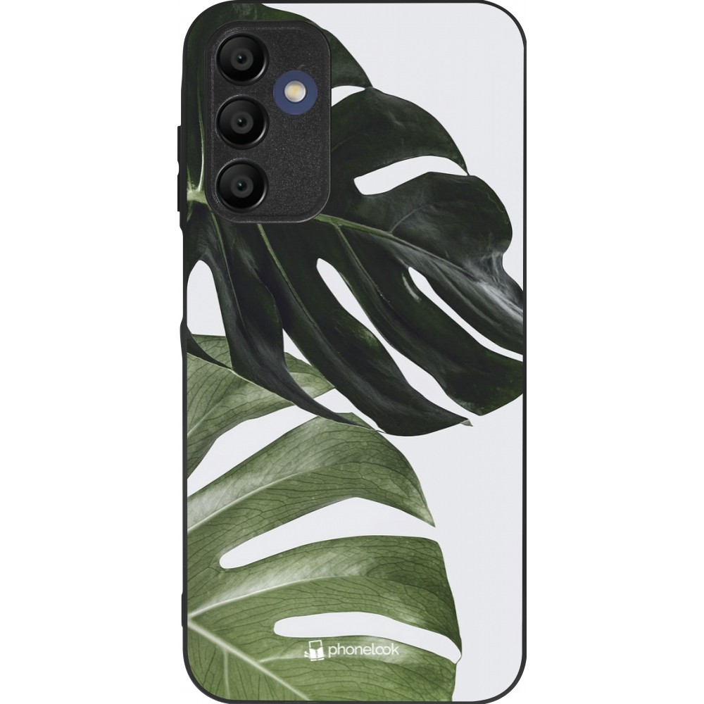 Coque Samsung Galaxy A15 - Silicone rigide noir Monstera Plant